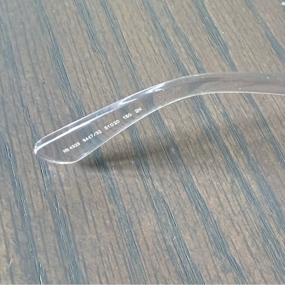 Ray-Ban Transparent Square Unisex Sunglasses Model RB4323 Gradient Lenses​ - Picture 8 of 12